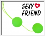 Шарики вагинальные "BALLS" цвет зеленый d=3,5 см