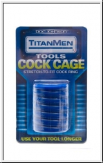 Сжимающая утяжка голубая TitanMen Cock Cage