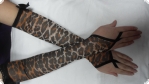 Перчатки леопардовые длинные