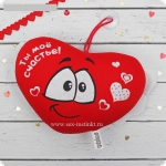 Мягкая игрушка-антистресс на присоске Сердечко с крыльями "Ты мое счастье"